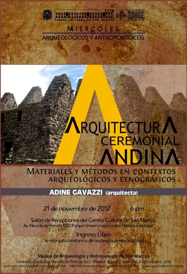 Arquitectura Ceremonial Andina. Materiales y Métodos en Contextos Arqueológicos y Etnográficos. 53087610
