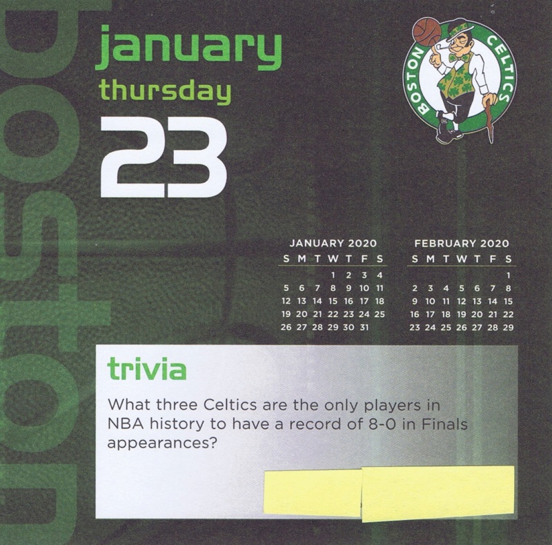 Boston Celtics 2020 Daily Sports Calendar - Page 3 2020-030
