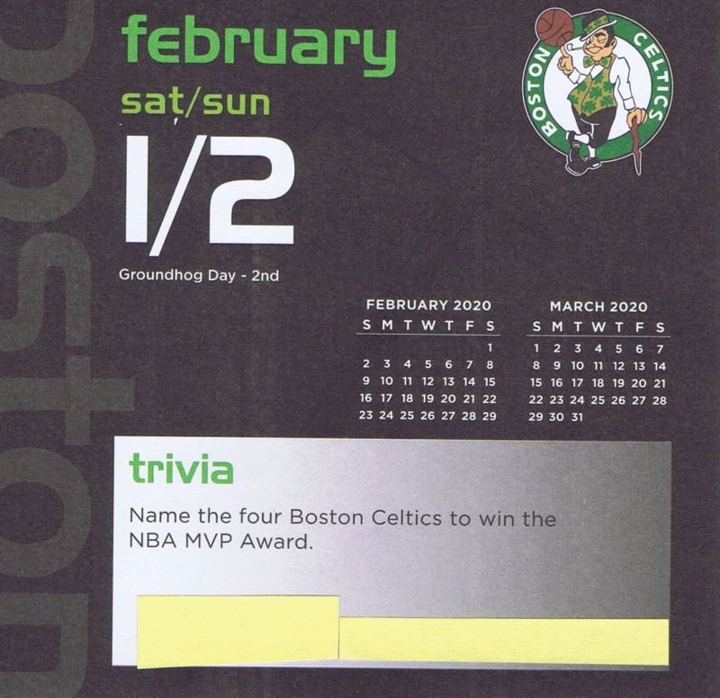 Boston Celtics 2020 Daily Sports Calendar - Page 4 2020-038