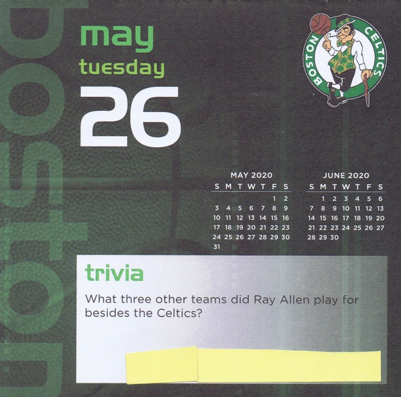 Boston Celtics 2020 Daily Sports Calendar - Page 18 Calen110