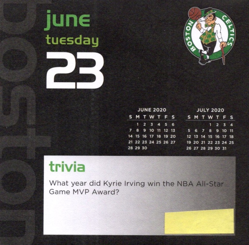 Boston Celtics 2020 Daily Sports Calendar - Page 20 Calen134