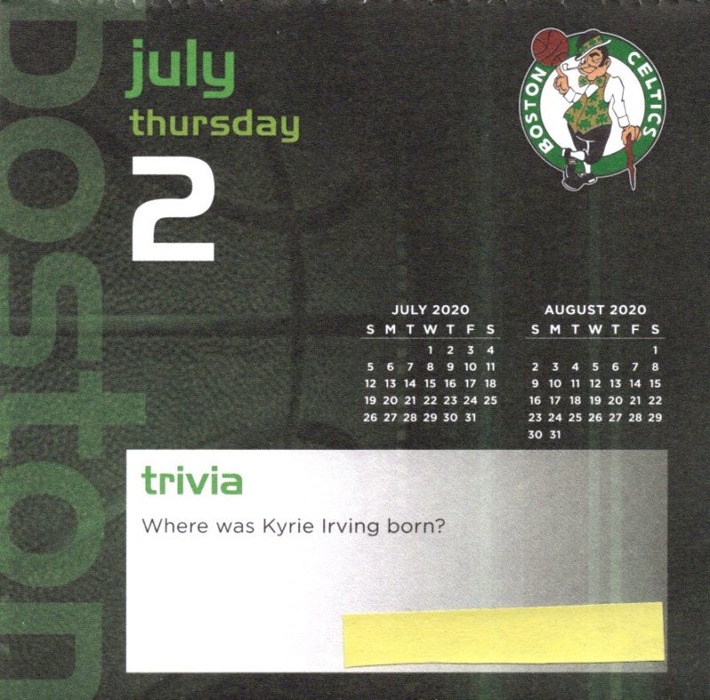 Boston Celtics 2020 Daily Sports Calendar - Page 21 Calen142