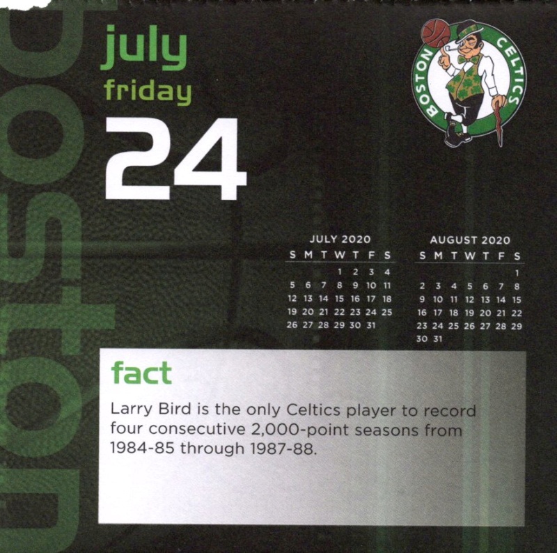 Boston Celtics 2020 Daily Sports Calendar - Page 24 Calen161