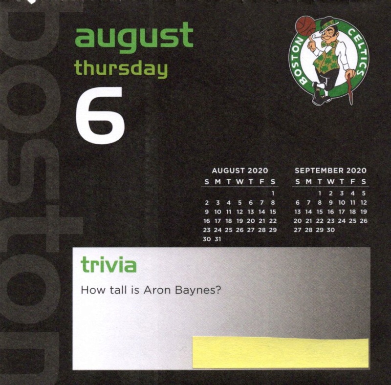 Boston Celtics 2020 Daily Sports Calendar - Page 25 Calen172