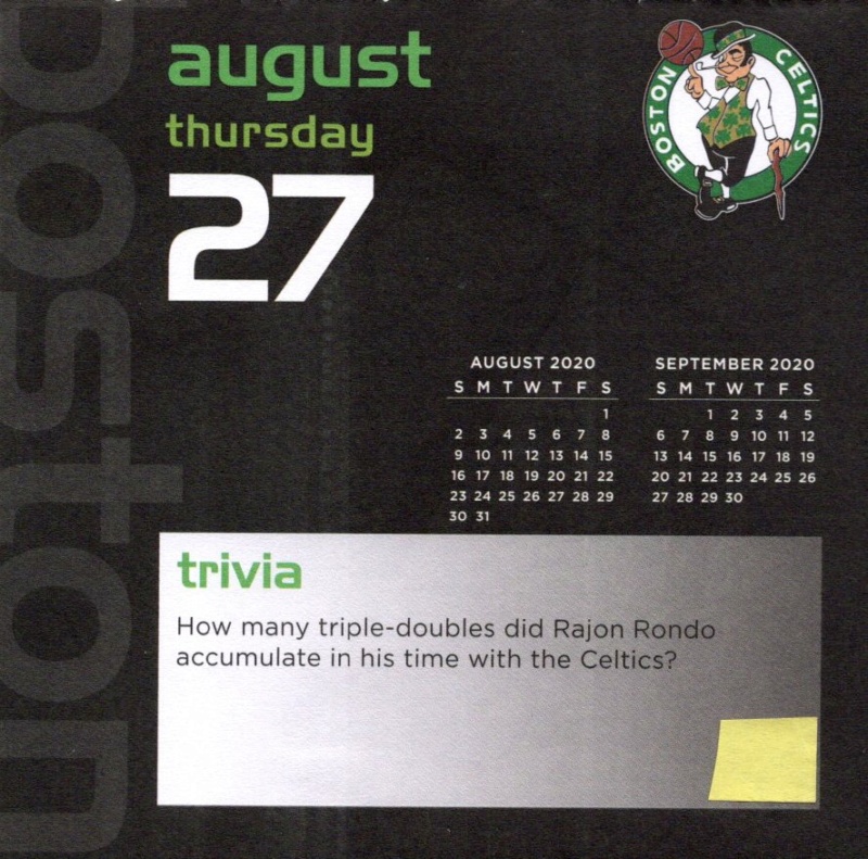 Boston Celtics 2020 Daily Sports Calendar - Page 27 Calen190