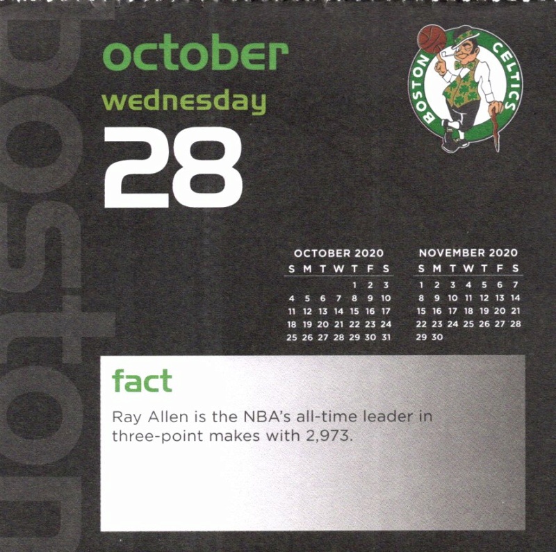 Boston Celtics 2020 Daily Sports Calendar - Page 32 Calen247