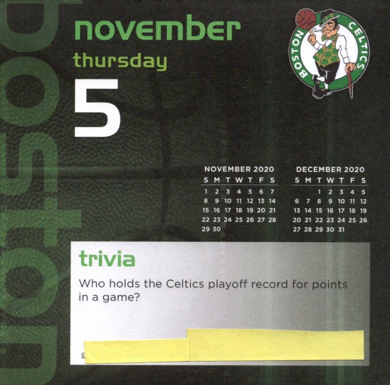 Boston Celtics 2020 Daily Sports Calendar - Page 32 Calen254