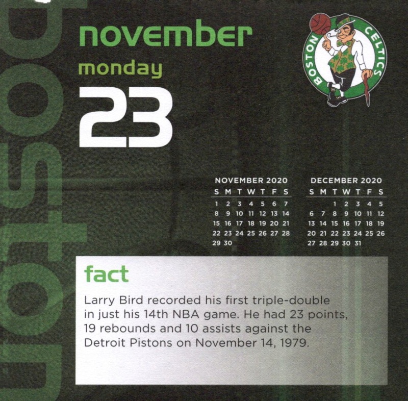 Boston Celtics 2020 Daily Sports Calendar - Page 33 Calen269