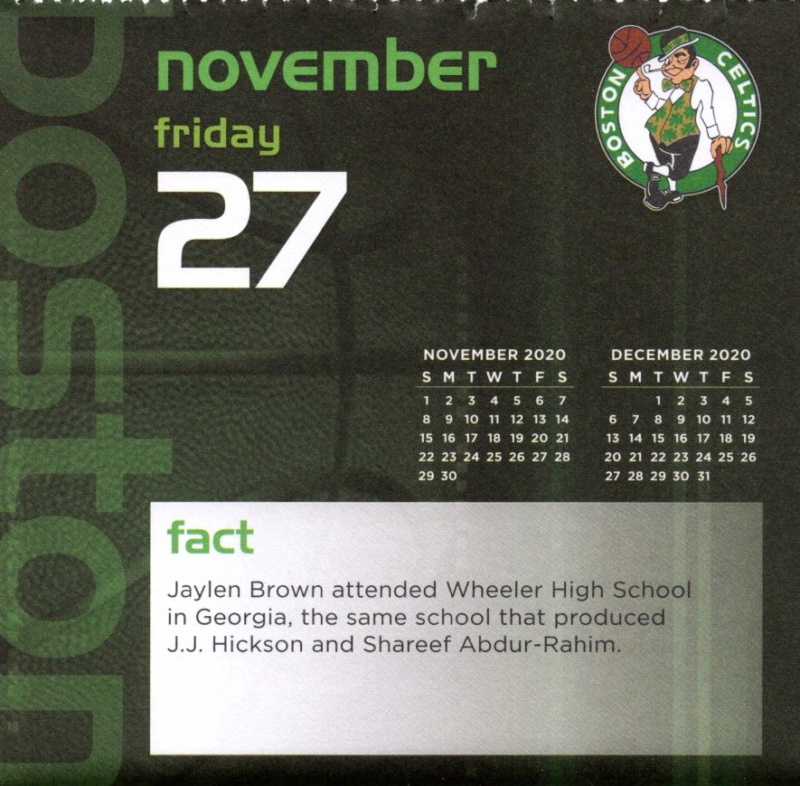 Boston Celtics 2020 Daily Sports Calendar - Page 34 Calen273