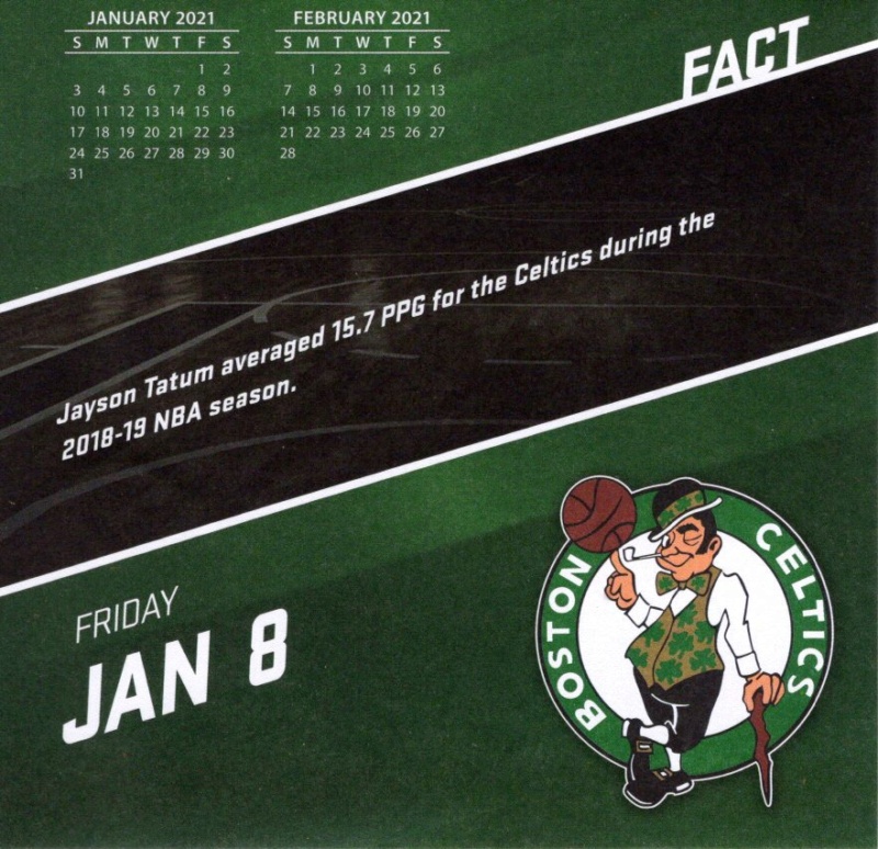 Boston Celtics 2021 Daily Sports Calendar Calen311