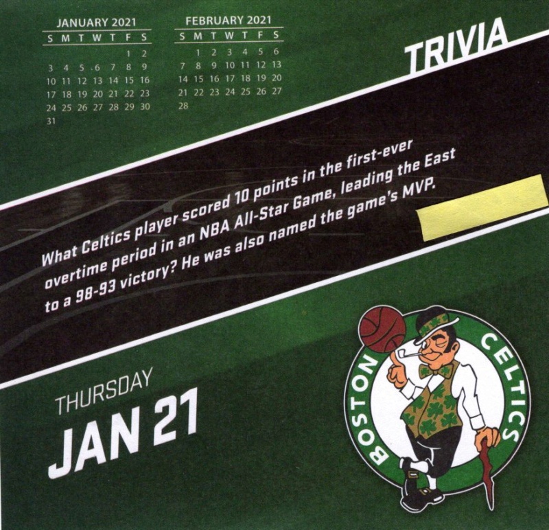 Boston Celtics 2021 Daily Sports Calendar - Page 2 Calen322