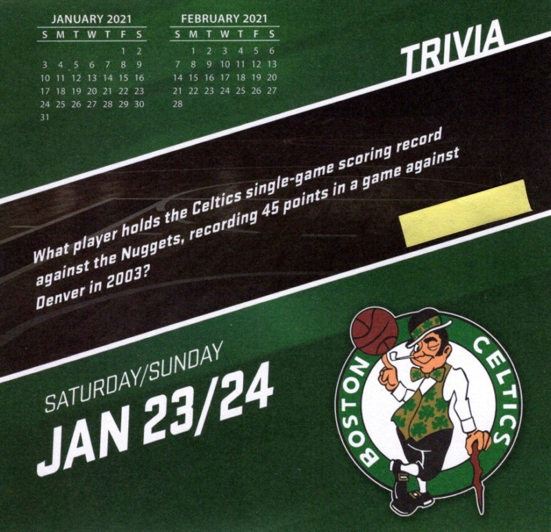 Boston Celtics 2021 Daily Sports Calendar - Page 2 Calen324