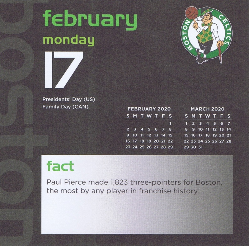 Boston Celtics 2020 Daily Sports Calendar - Page 6 Calend22