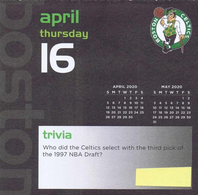 Boston Celtics 2020 Daily Sports Calendar - Page 12 Calend74