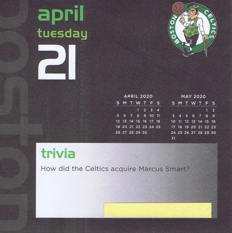 Boston Celtics 2020 Daily Sports Calendar - Page 12 Calend78