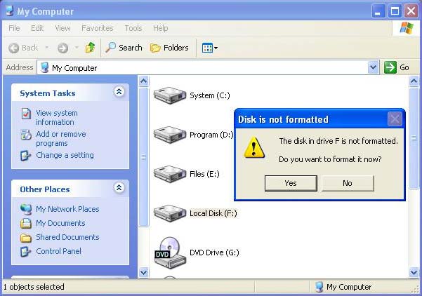 أخيرا حل مشكلة the disk in not formatted do you want to format now? Drive-10