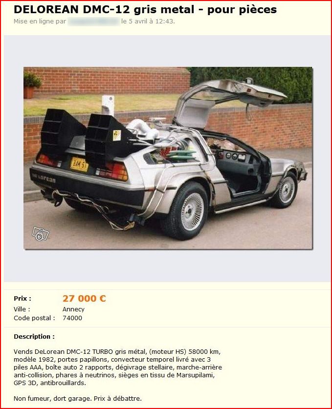 j'ai retrouvé la DeLorean... Annonc10