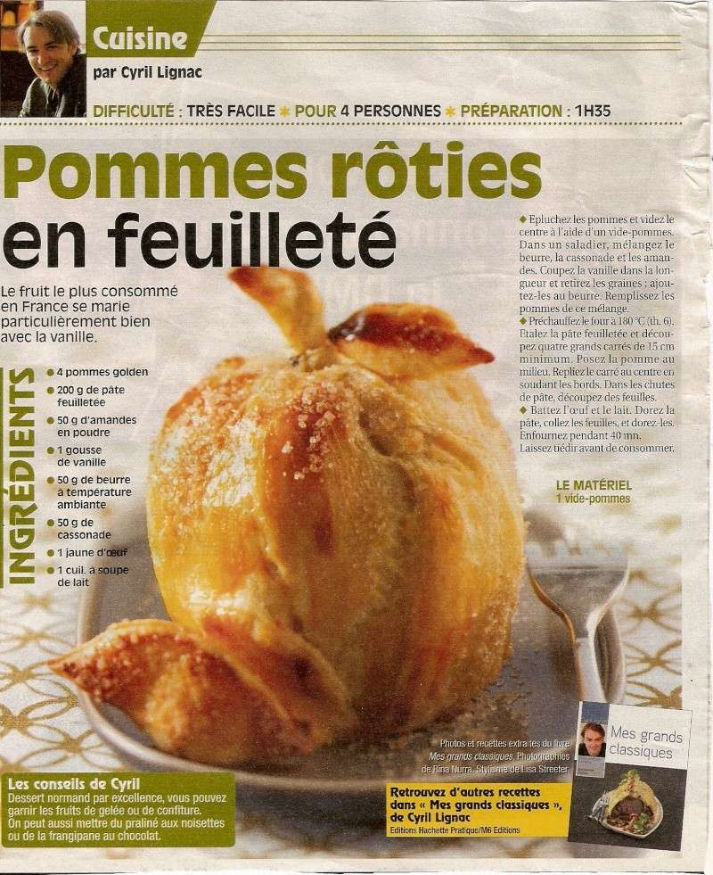 Recette des Pommes rôties en feuilleté de la part de Josiane Numari31