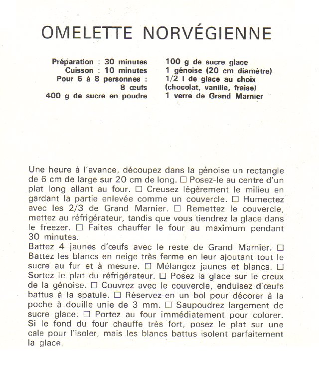 Recette de l'Omelette norvégienne de la part de Josiane Omelet11
