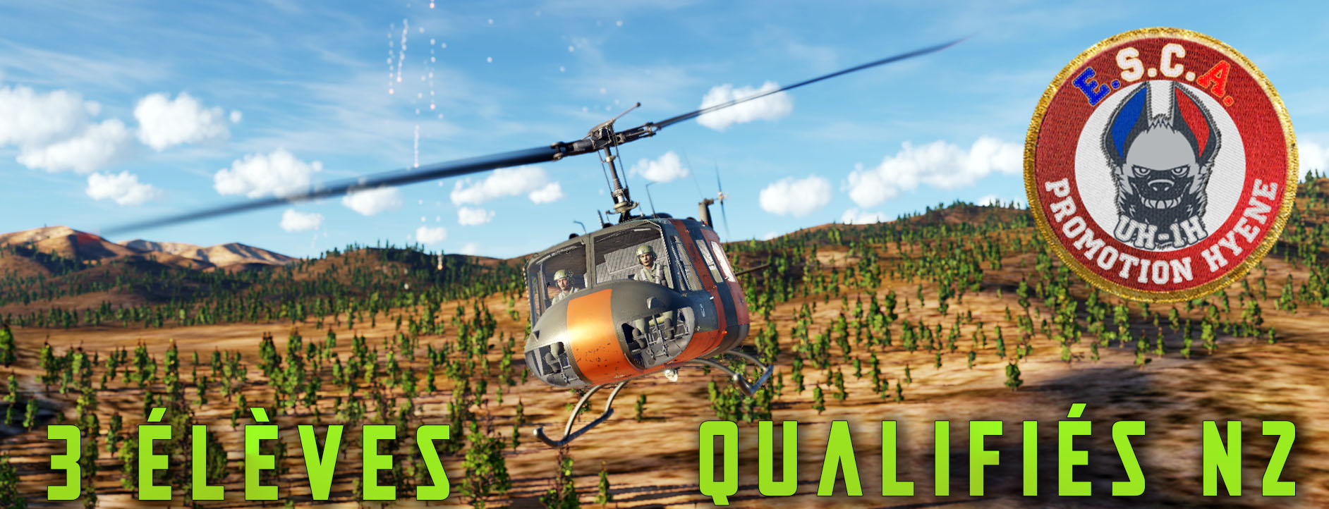 [Cursus UH-1H] 3 élèves qualifiés N2 ! Cursus16