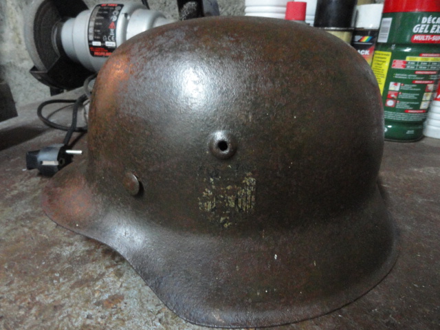 casque allemand trouvé dans un grenier normand Dsc05828