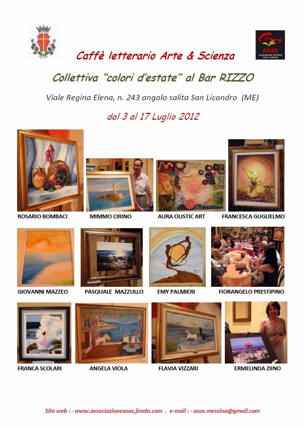 Collettiva “colori d’estate” dell’Associazione Siciliana Arte & Scienza Locand12