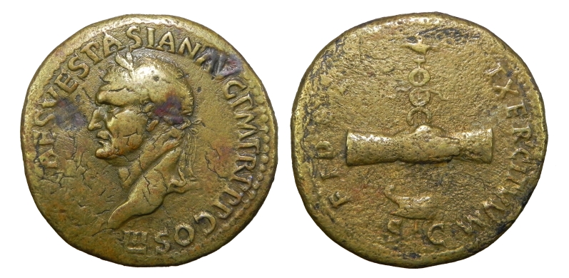 Les enseignes militaires dans la numismatique romaine Vespas11