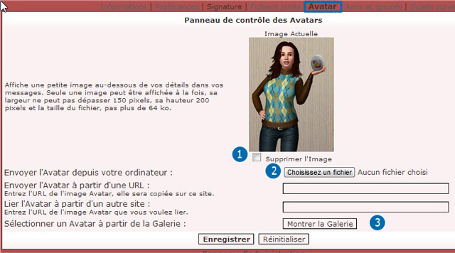 Modifier son avatar Editer10