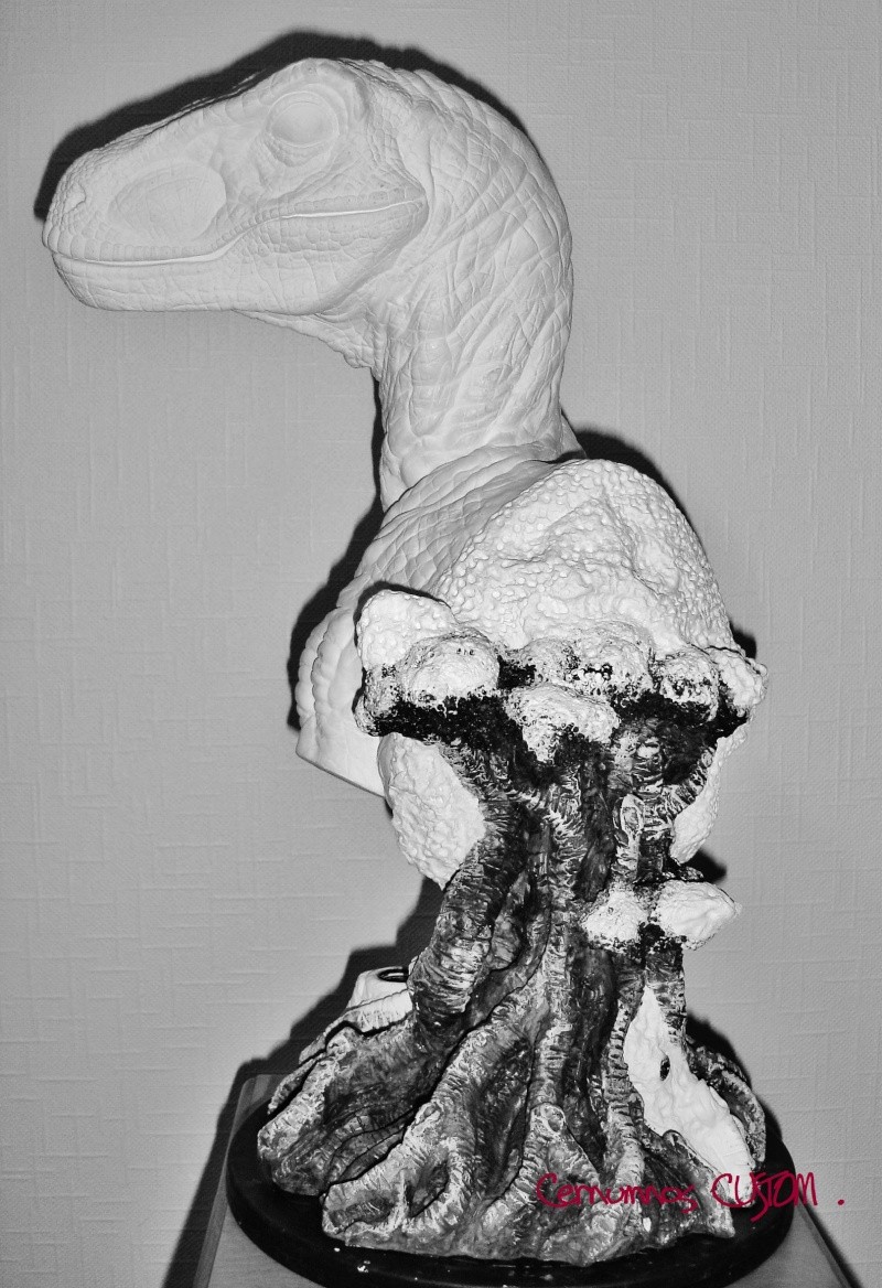 Buste résine " Vélociraptor " de Jurassic parc . Dsc01917