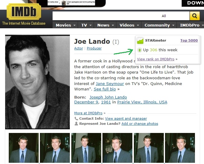 Fiche IMDb de Joe Imdb10