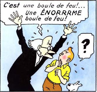 Même Tintin nous avertit de l'arrivée de la comête de l'Avertissement et du Châtiment ! Tintin10