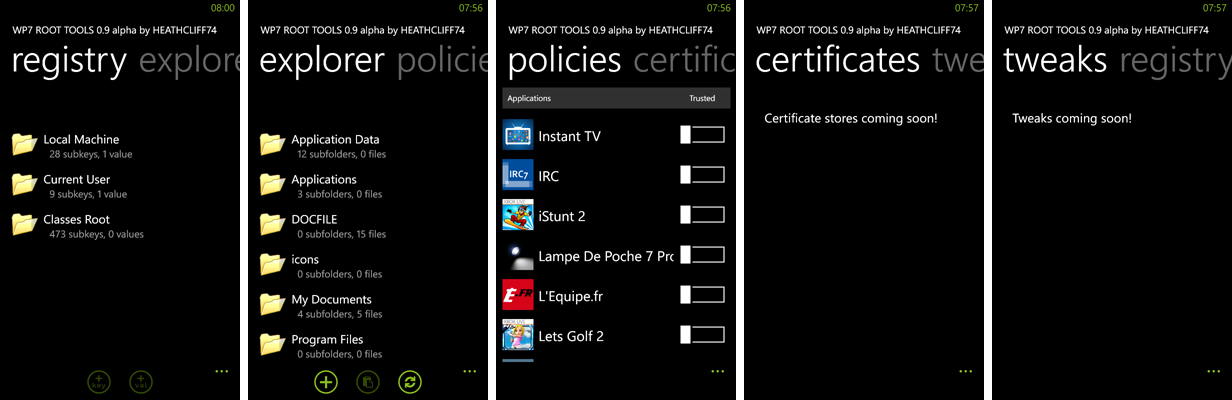 [SOFT][XAP] WP7 ROOT TOOLS : Un outil de Hack "All-In-One" Wp7roo11