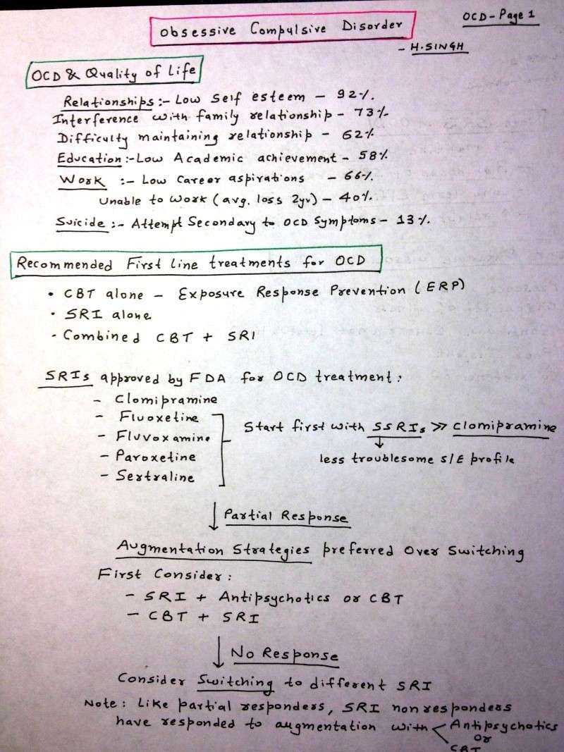 Obsessive-Compulsive Disorder- notes from lecture conference Ocd-110