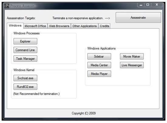 Asasinul proceselor de Windows. 00020910