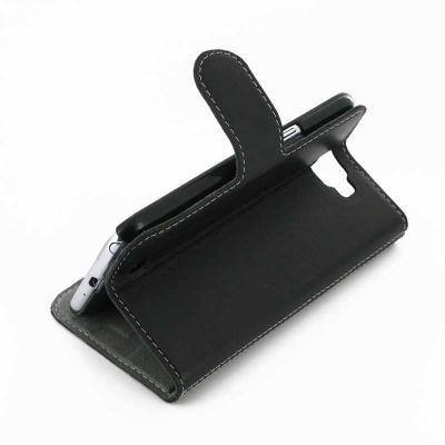 [ORDICA-STORE]  Test Housse Cuir Luxe Ouverture Portefeuille Avec Bequille Samsung Galaxy Note 2 - Pdair - Noir Pdair10