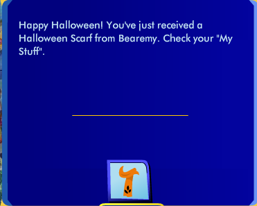 Click on Bearemy for a cool Halloween scarf! Scree162