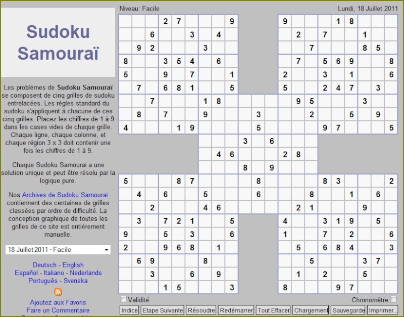 Sudoku-Grille samourai Sud-sa10