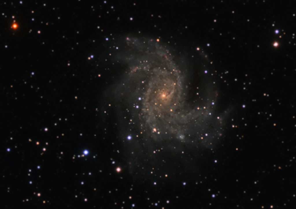 NGC 6946, couche couleur + Luminance Crop13