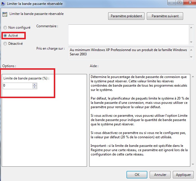 Augmenter Votre Bande Passante Windows 7 Ultimate 510