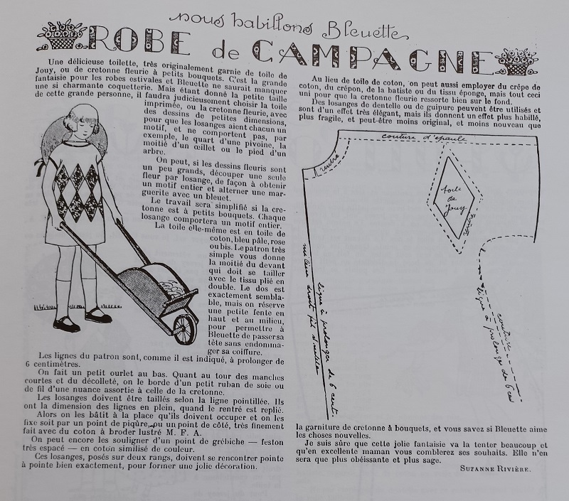 Robe de campagne pour Bleuette (1925) 20220712