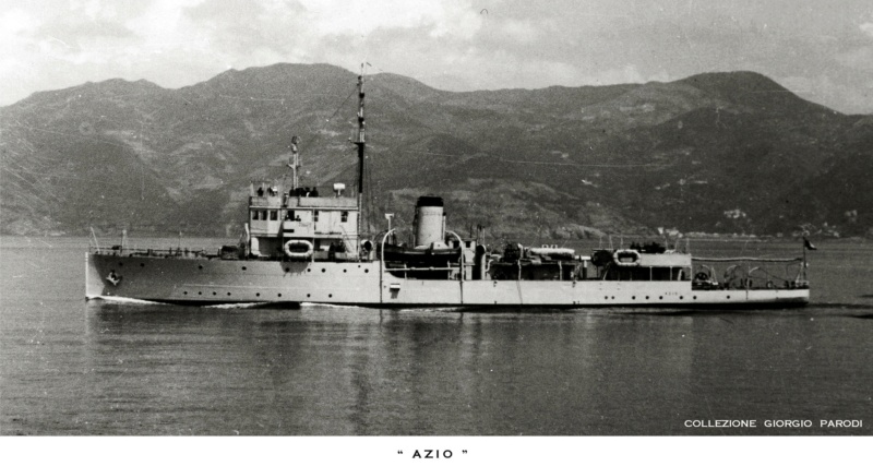 Les navires de la guerre des mines et auxiliaires italiens  Azio_110