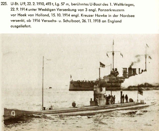 triplé - 22 septembre 1914 le triplé d'Otto Weddigen U-9_so10