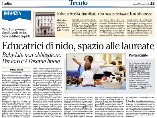 ARTICOLI E NEWS SUL BABY LIFE Cattur18