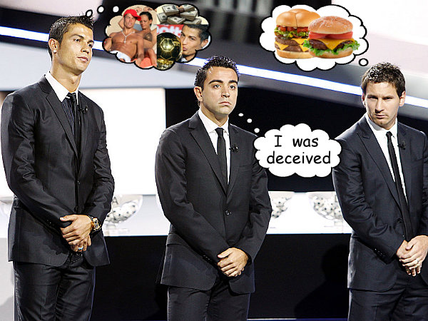  Messi, Ronaldo and Xavi shortlisted. Meme11