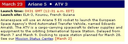Ariane 5 ECA VA205(ATV3-Edoardo Amaldi)23/03/2012 Nouvel10
