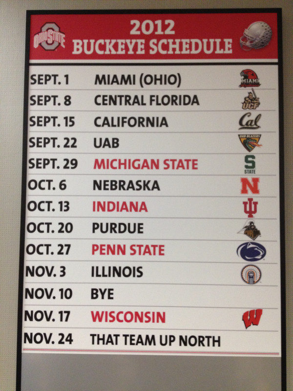 Ohio State's Football Schedule in the WHAC(?) [photo] 50804410