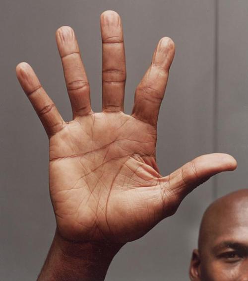 Michael 'Air' Jordan: hands of a basketball superstar! Hand-m11