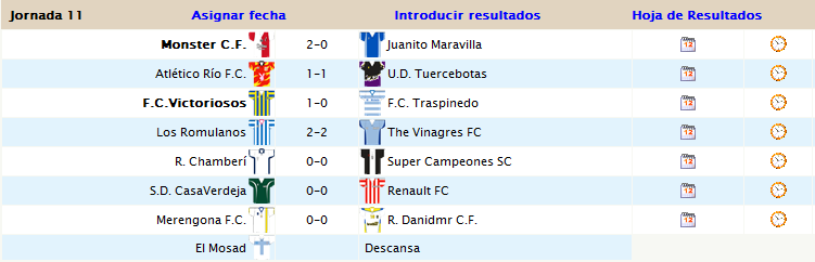 RESULTADOS DE LA SUPERLIGA J1110