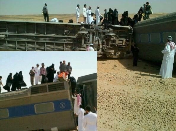 إصابات واخلاء طبي في أنقلاب قطار الأحساء الرياض صباح اليوم  13407812