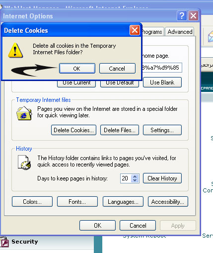 طريقة مسح الكوكيز من الجهاز بالصور Internet Explorer 6 17481410